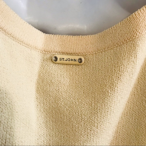 St. John Sleevless Knit Pearl Sweater Dress Sz P - Picture 7 of 12